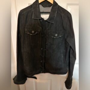 Abercrombie & Fitch Black Denim Jacket - Medium